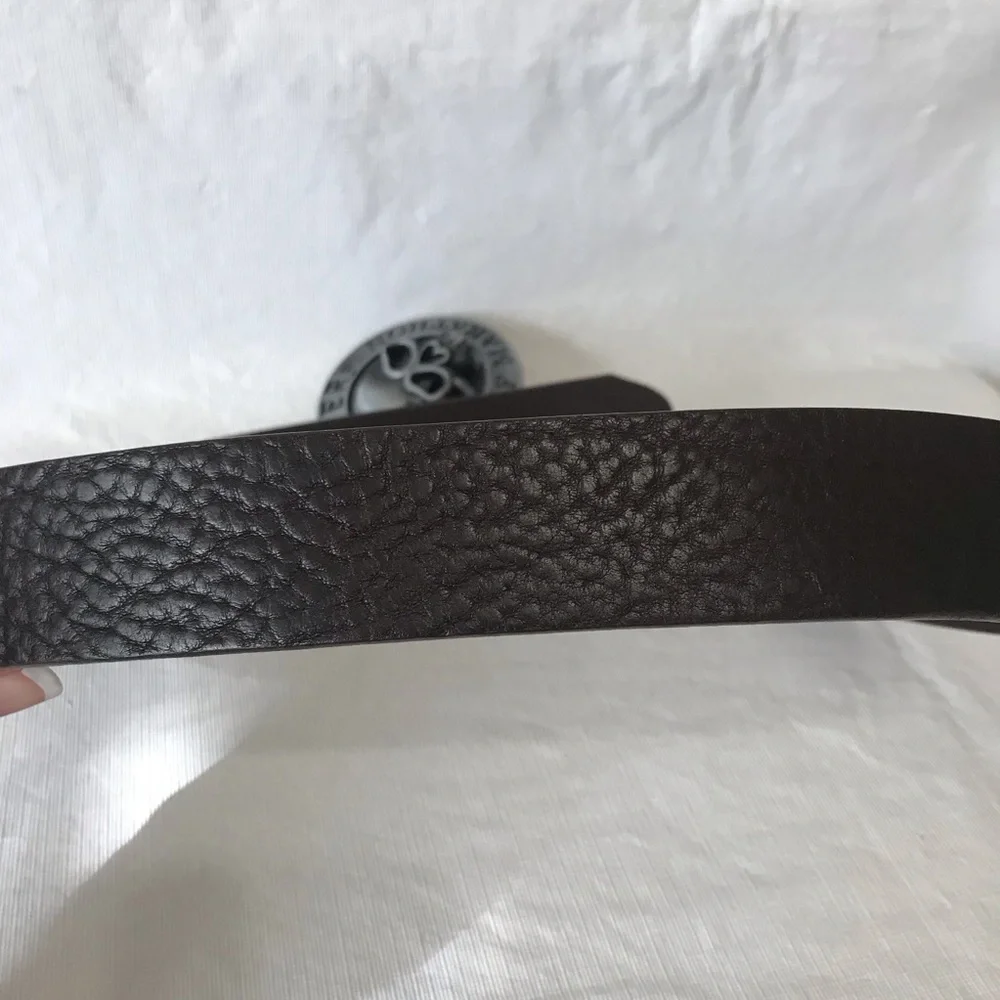 Monster Half Marathon Buckle Justin Leather Belt